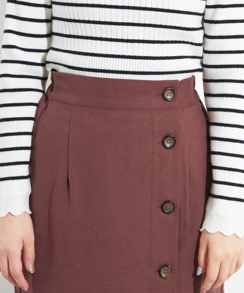 natural couture(ナチュラルクチュール)の「多釦ロングゆるタイト(スカート・レディース・ブラック/グレー系その他/ブラウン/ネイビー/ピンク・FREE)」の19枚目の写真