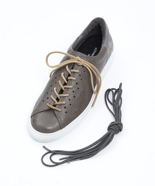 alfredoBANNISTER（アルフレッドバニスター）の「シューホールレザースニーカー（スニーカー・メンズ・ホワイト/ブラック/グレー・40/41/42/43）」の7枚目の写真