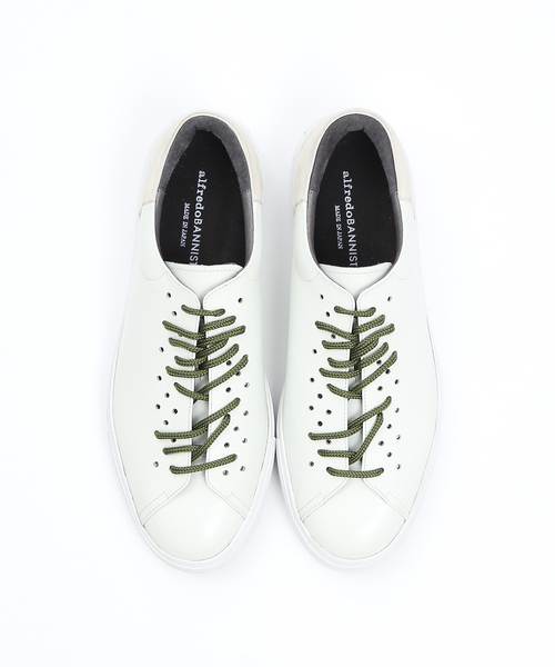 alfredoBANNISTER（アルフレッドバニスター）の「シューホールレザースニーカー（スニーカー・メンズ・ホワイト/ブラック/グレー・40/41/42/43）」の16枚目の写真