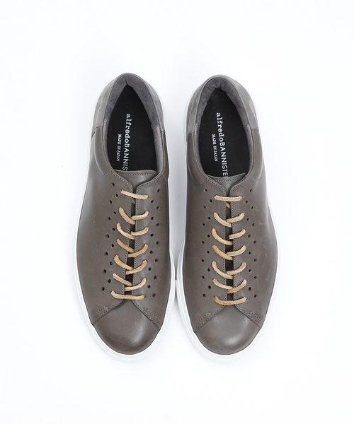 alfredoBANNISTER（アルフレッドバニスター）の「シューホールレザースニーカー（スニーカー・メンズ・ホワイト/ブラック/グレー・40/41/42/43）」の18枚目の写真