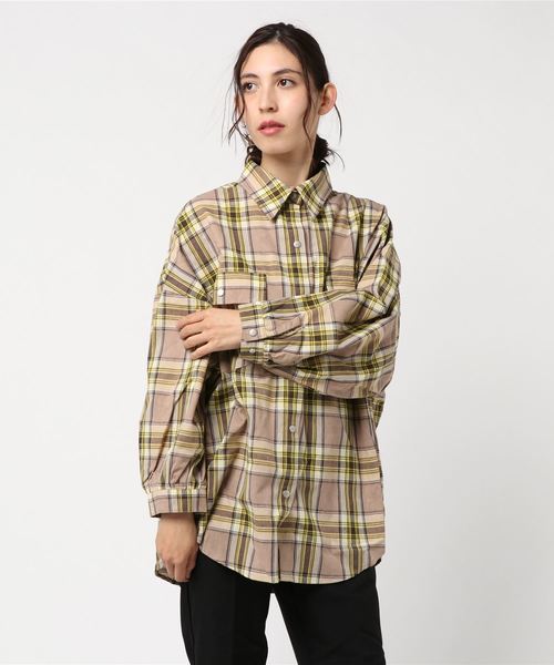 one way（ワンウェイ）の「ボリュームスリーブBIGシャツ（シャツ/ブラウス・レディース・ベージュ/レッド/ライトブラウン/ピンク系その他/ダークブルー・M）」の10枚目の写真