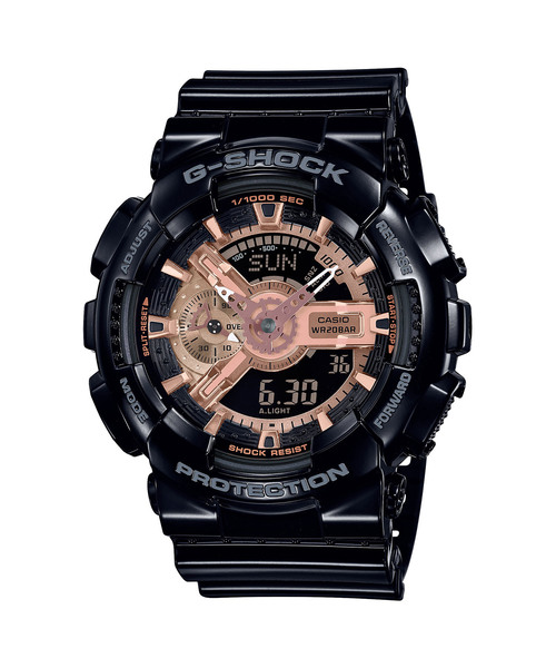G-SHOCK(ジーショック)の「BLACK & ROSE GOLDシリーズ / GA-110MMC-1AJF(アナログ腕時計・メンズ・ブラック×ピンク・FREE)」の1枚目の写真