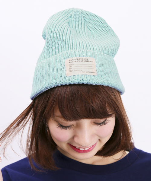 WEGO(ウィゴー)の「WEGO/コットンニットキャップ(ニットキャップ/ビーニー・メンズ・ブラック/杢グレー/サックスブルー/ネイビー/イエロー/ピンク/レッド・FREE)」の1枚目の写真