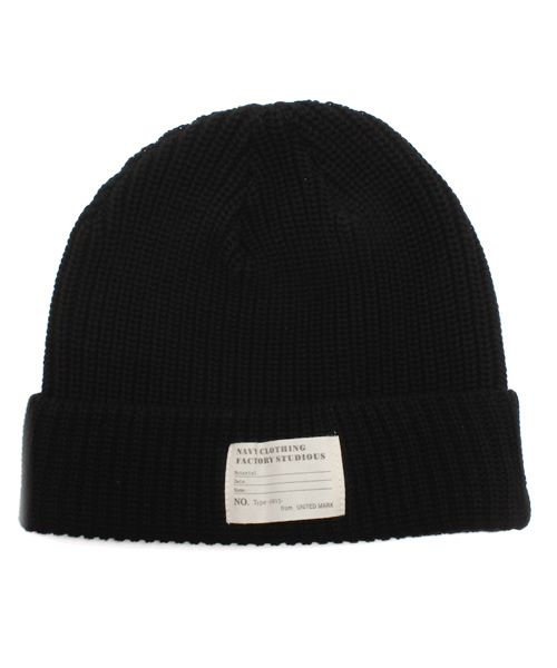 WEGO(ウィゴー)の「WEGO/コットンニットキャップ(ニットキャップ/ビーニー・メンズ・ブラック/杢グレー/サックスブルー/ネイビー/イエロー/ピンク/レッド・FREE)」の2枚目の写真