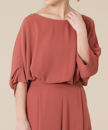 ウエストシャーリングブラウス