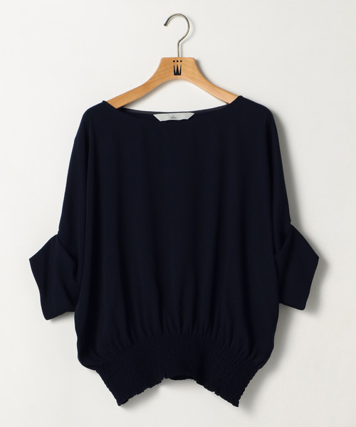 Tiara(ティアラ)の「ウエストシャーリングブラウス(シャツ/ブラウス・レディース・ブラウン/ネイビー/アイボリー/ホワイト/ダークネイビー・FREE)」の5枚目の写真