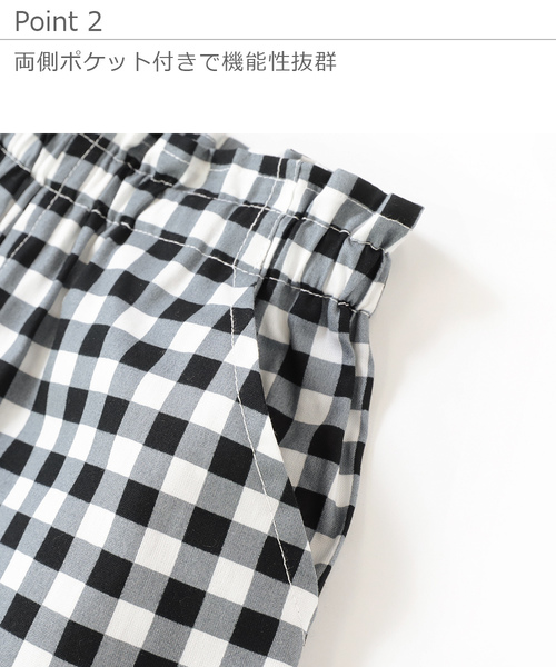 devirock（デビロック）の「総柄ハイウエストフリルショートパンツ（その他パンツ・キッズ・ブラック系その他/ブラック系その他3/ピンク系その他/パープル系その他/ブラック系その他2・150cm/160cm/120cm/130cm/110cm/100cm/140cm）」の9枚目の写真