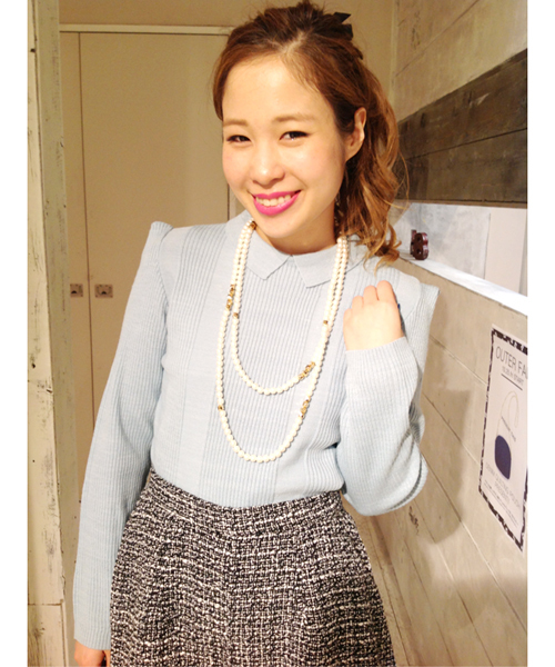 Chico（チコ）の「リブニット（ニット/セーター・レディース・グリーン/オフホワイト/ブルー/ブラック・FREE）」の4枚目の写真