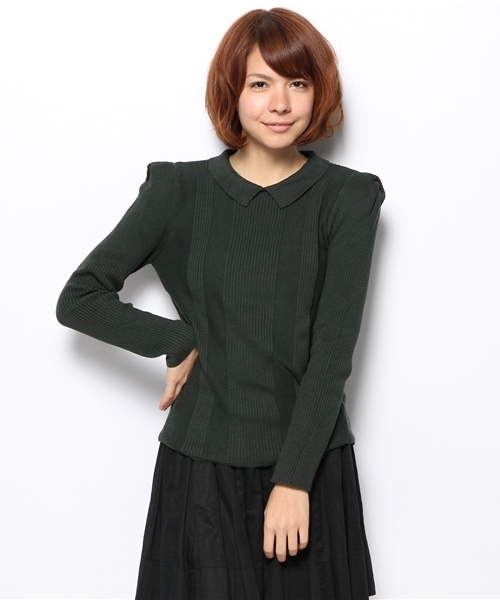 Chico（チコ）の「リブニット（ニット/セーター・レディース・グリーン/オフホワイト/ブルー/ブラック・FREE）」の5枚目の写真
