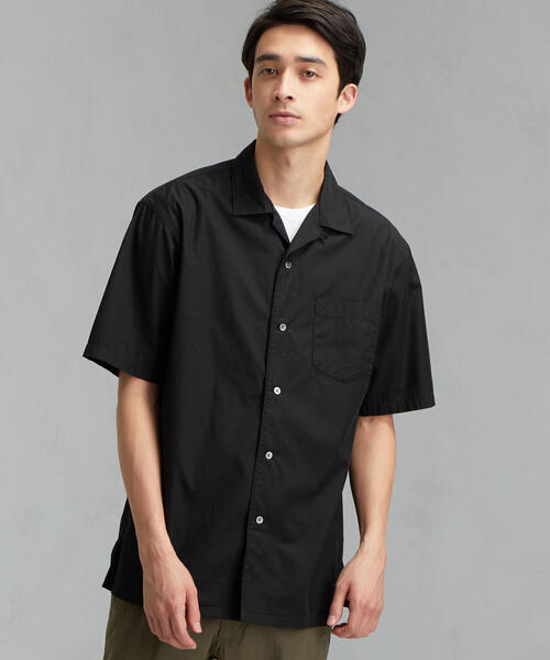green label relaxing(グリーンレーベルリラクシング)の「CM コットンシルク オープンカラー SS 半袖 シャツ(シャツ/ブラウス・メンズ・ブラック/オレンジ/ターコイズブルー/ロイヤルブルー・S/L/M)」の2枚目の写真