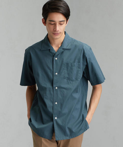 green label relaxing(グリーンレーベルリラクシング)の「CM コットンシルク オープンカラー SS 半袖 シャツ(シャツ/ブラウス・メンズ・ブラック/オレンジ/ターコイズブルー/ロイヤルブルー・S/L/M)」の21枚目の写真