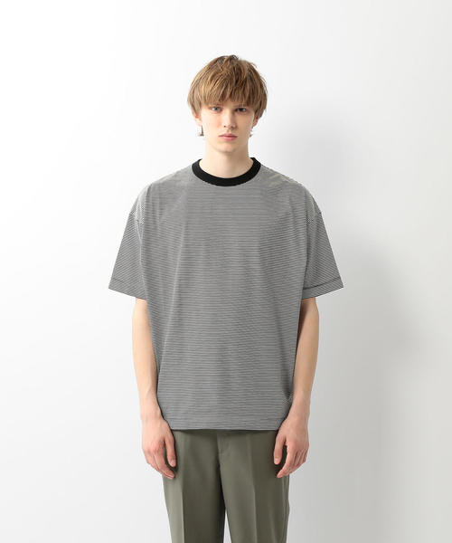 Steven Alan（スティーブンアラン）の「＜Steven Alan＞ SIRO BORDER SHORT SLEEVE TEE－BOWL/Tシャツ（Tシャツ/カットソー・メンズ・ブラック/ネイビー・MEDIUM/LARGE/X-LARGE/SMALL）」の18枚目の写真