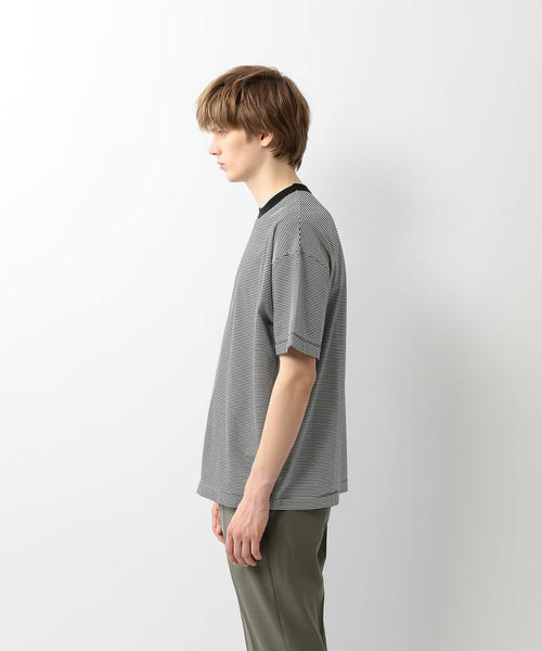 Steven Alan（スティーブンアラン）の「＜Steven Alan＞ SIRO BORDER SHORT SLEEVE TEE－BOWL/Tシャツ（Tシャツ/カットソー・メンズ・ブラック/ネイビー・MEDIUM/LARGE/X-LARGE/SMALL）」の19枚目の写真