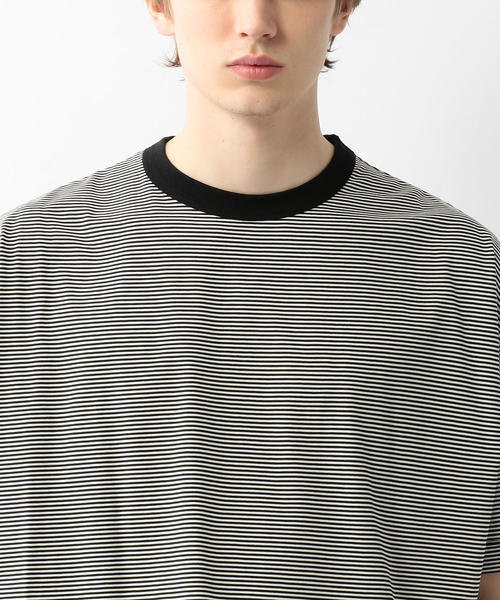 Steven Alan（スティーブンアラン）の「＜Steven Alan＞ SIRO BORDER SHORT SLEEVE TEE－BOWL/Tシャツ（Tシャツ/カットソー・メンズ・ブラック/ネイビー・MEDIUM/LARGE/X-LARGE/SMALL）」の12枚目の写真