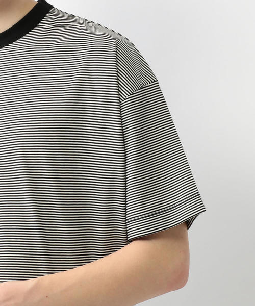 Steven Alan（スティーブンアラン）の「＜Steven Alan＞ SIRO BORDER SHORT SLEEVE TEE－BOWL/Tシャツ（Tシャツ/カットソー・メンズ・ブラック/ネイビー・MEDIUM/LARGE/X-LARGE/SMALL）」の13枚目の写真