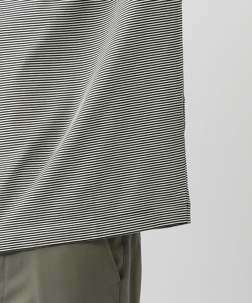 Steven Alan（スティーブンアラン）の「＜Steven Alan＞ SIRO BORDER SHORT SLEEVE TEE－BOWL/Tシャツ（Tシャツ/カットソー・メンズ・ブラック/ネイビー・MEDIUM/LARGE/X-LARGE/SMALL）」の14枚目の写真