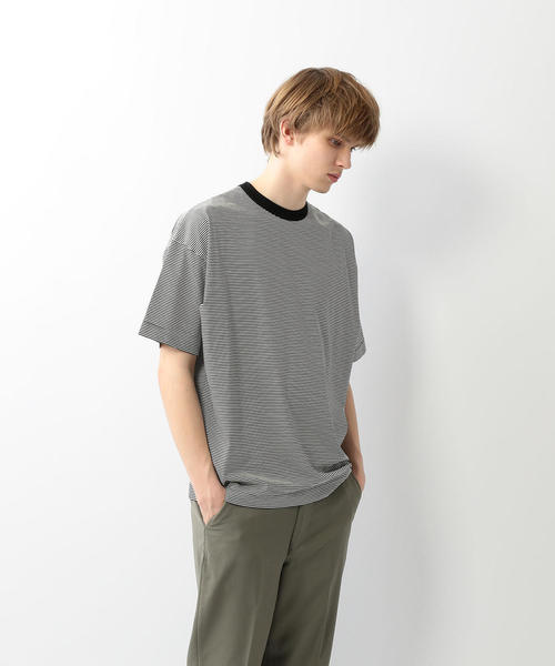 Steven Alan（スティーブンアラン）の「＜Steven Alan＞ SIRO BORDER SHORT SLEEVE TEE－BOWL/Tシャツ（Tシャツ/カットソー・メンズ・ブラック/ネイビー・MEDIUM/LARGE/X-LARGE/SMALL）」の16枚目の写真