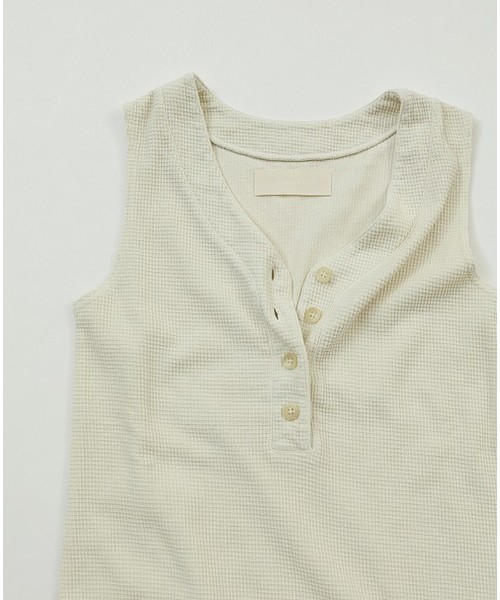 TODAYFUL（トゥデイフル）の「ヘンリーネックスリットワンピース（ワンピース・レディース・グレー/キナリ・36inch/38inch）」の7枚目の写真