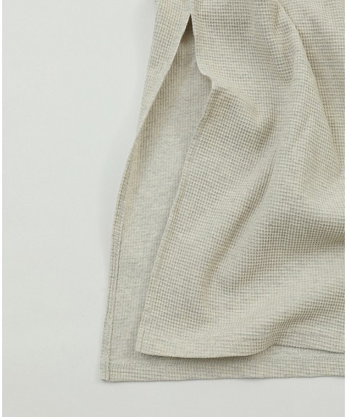 TODAYFUL（トゥデイフル）の「ヘンリーネックスリットワンピース（ワンピース・レディース・グレー/キナリ・36inch/38inch）」の8枚目の写真