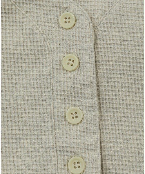 TODAYFUL（トゥデイフル）の「ヘンリーネックスリットワンピース（ワンピース・レディース・グレー/キナリ・36inch/38inch）」の11枚目の写真