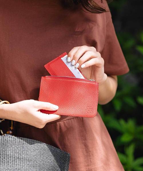 ZAKKA-BOX（ザッカボックス）の「リアルレザーマルチカードケース（カードケース・レディース・ライトグレー/ライトブルー/ブラック/レッド/ベージュ系その他/キャメル・FREE）」の12枚目の写真