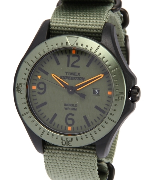 BEAUTY&YOUTH UNITED ARROWS（ビューティーアンドユースユナイテッドアローズ）の「＜TIMEX＞ ALUMINUM CAMPER◆（アナログ腕時計・メンズ・ブラック/オリーブ・ONESIZE）」の7枚目の写真