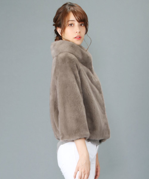 sankyo shokai（サンキョウショウカイ）の「[SAGA FURS]ミンクファージャケット（その他アウター・レディース・ホワイト/ピンク/ブルー/モカ・FREE）」の14枚目の写真