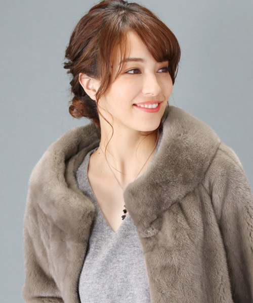 sankyo shokai（サンキョウショウカイ）の「[SAGA FURS]ミンクファージャケット（その他アウター・レディース・ホワイト/ピンク/ブルー/モカ・FREE）」の15枚目の写真