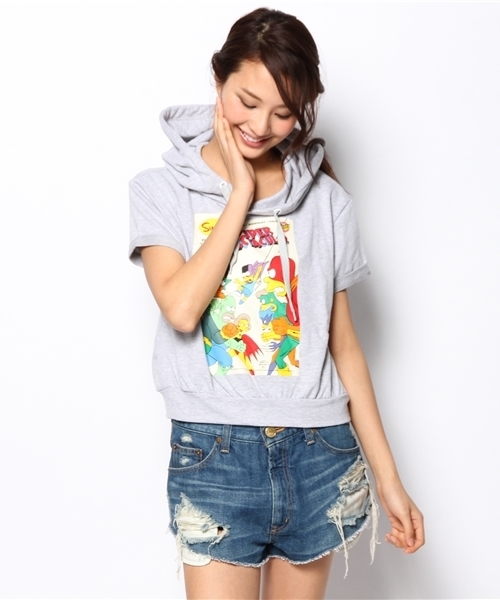 DANCE LB-03（ダンス エルビー・ゼロスリー）の「BARTMAN 14S丈プルオーバー（Tシャツ/カットソー・レディース・ホワイト系/ライトグレー系/ブラック系・FREE）」の3枚目の写真
