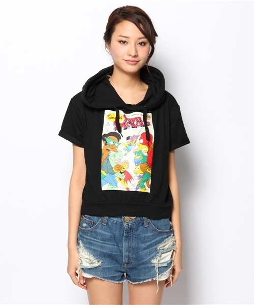 DANCE LB-03（ダンス エルビー・ゼロスリー）の「BARTMAN 14S丈プルオーバー（Tシャツ/カットソー・レディース・ホワイト系/ライトグレー系/ブラック系・FREE）」の4枚目の写真