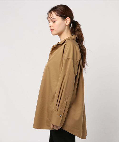 journal standard L'essage(ジャーナルスタンダードレサージュ)の「タイプライタースキッパーシャツ(シャツ/ブラウス・レディース・ブラック/ブルー/キャメル・FREE)」の5枚目の写真