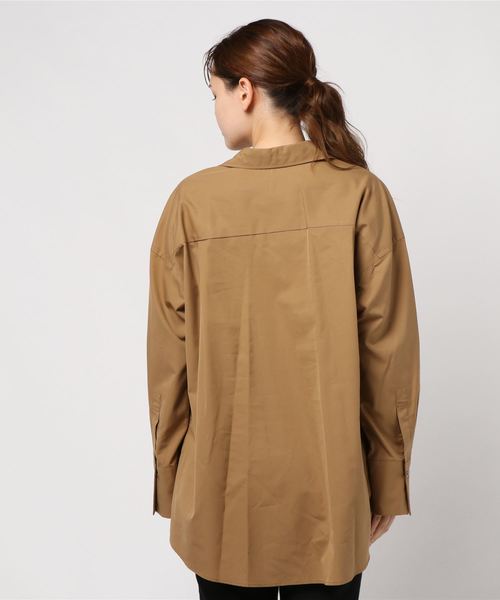journal standard L'essage(ジャーナルスタンダードレサージュ)の「タイプライタースキッパーシャツ(シャツ/ブラウス・レディース・ブラック/ブルー/キャメル・FREE)」の4枚目の写真