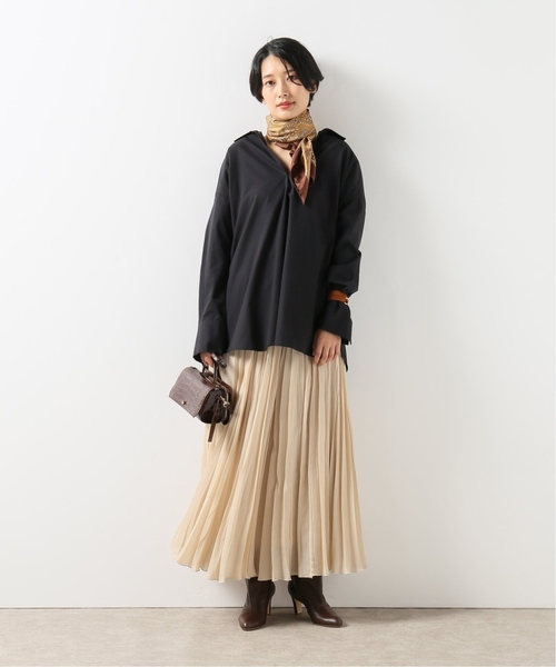 journal standard L'essage(ジャーナルスタンダードレサージュ)の「タイプライタースキッパーシャツ(シャツ/ブラウス・レディース・ブラック/ブルー/キャメル・FREE)」の8枚目の写真