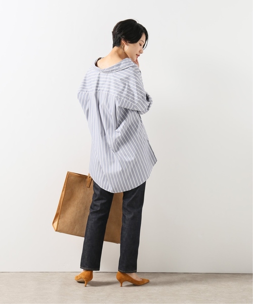 journal standard L'essage(ジャーナルスタンダードレサージュ)の「タイプライタースキッパーシャツ(シャツ/ブラウス・レディース・ブラック/ブルー/キャメル・FREE)」の15枚目の写真