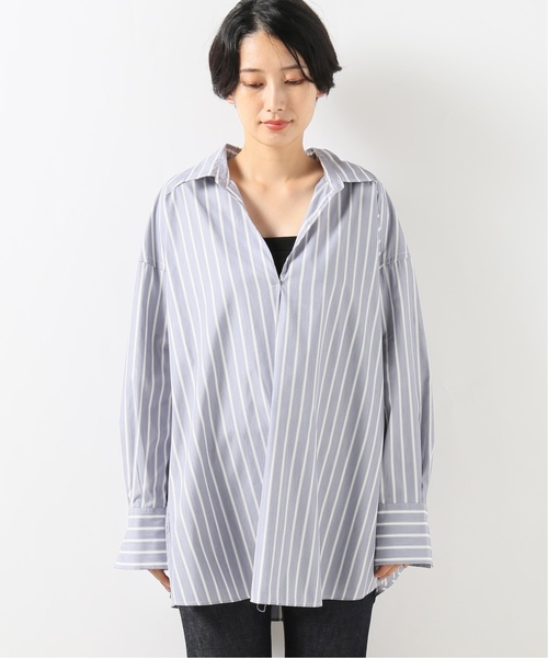 journal standard L'essage(ジャーナルスタンダードレサージュ)の「タイプライタースキッパーシャツ(シャツ/ブラウス・レディース・ブラック/ブルー/キャメル・FREE)」の14枚目の写真