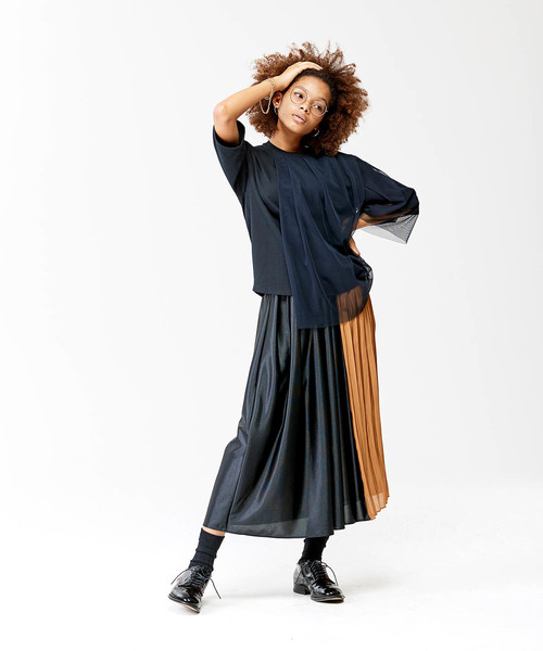 TRUNO by NOISE MAKER�i�g���m�o�C�m�C�Y���[�J�[�j�́u�^�b�N&�v���[�c�o�C�J���[�X�J�[�g�i�X�J�[�g�j�v�b�u���E��