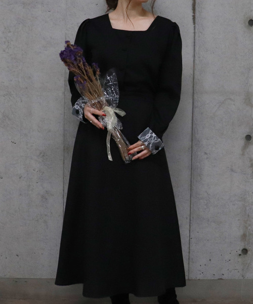 PairPair（ペアペア）の「洋館メイド風ワンピース（ワンピース・レディース・ブラック/カーキ・FREE）」の6枚目の写真