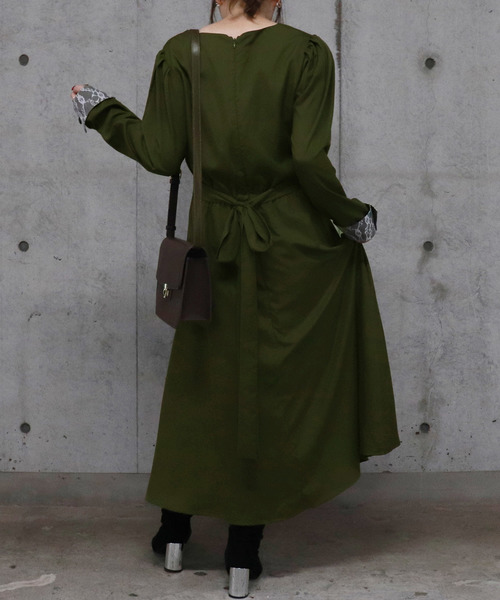 PairPair（ペアペア）の「洋館メイド風ワンピース（ワンピース・レディース・ブラック/カーキ・FREE）」の11枚目の写真