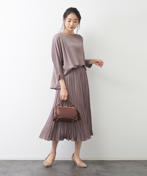 FONCE（フォンセ）の「サテンシワプリーツスカート（スカート）」 - WEAR