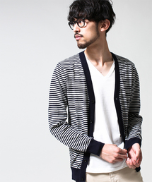 NANO universe | EXファインメリノボーダーカーデ(カーディガン/ボレロ)