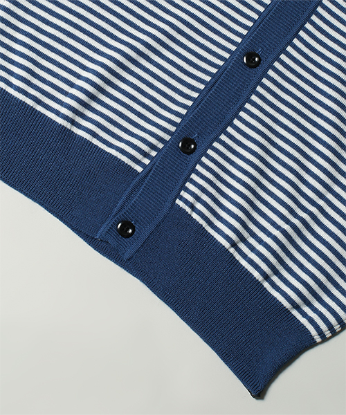 NANO universe（ナノユニバース）の「EXファインメリノボーダーカーデ（カーディガン/ボレロ・メンズ・ブラック/ターコイズブルー/ネイビー・X-LARGE/SMALL/LARGE/MEDIUM）」の18枚目の写真