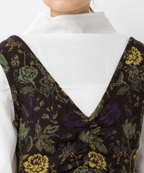 mystic（ミスティック）の「パイピングビスチェ（ベスト・レディース・ブラウン/ネイビー/ブラック/ブラック系その他・FREE）」の13枚目の写真