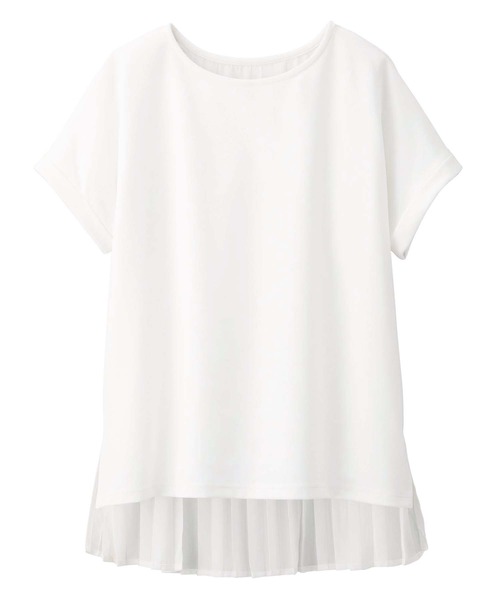 GeeRA(ジーラ)の「ベルト付バックプリーツトップス(Tシャツ/カットソー・レディース・ベージュ/ブラック/オフホワイト・XX-LARGE/MEDIUM/LARGE/X-LARGE)」の4枚目の写真
