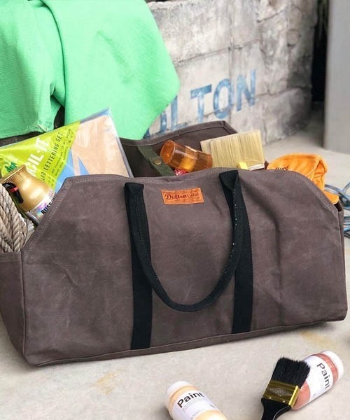 DULTON（ダルトン）の「WAX CANVAS LOG BAG/キャンバス生地 トートバッグ（トートバッグ・メンズ・キャメル/オリーブ・FREE）」の10枚目の写真