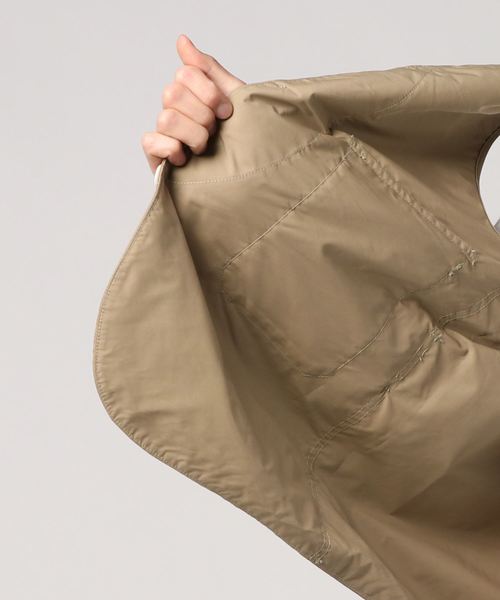 ポストオーバーオールズ　美品 ストライプ 柄 ワーク ベスト M ベージュ ポストオーバーオールズ 美品 ストライプ 柄 ワーク ベスト M