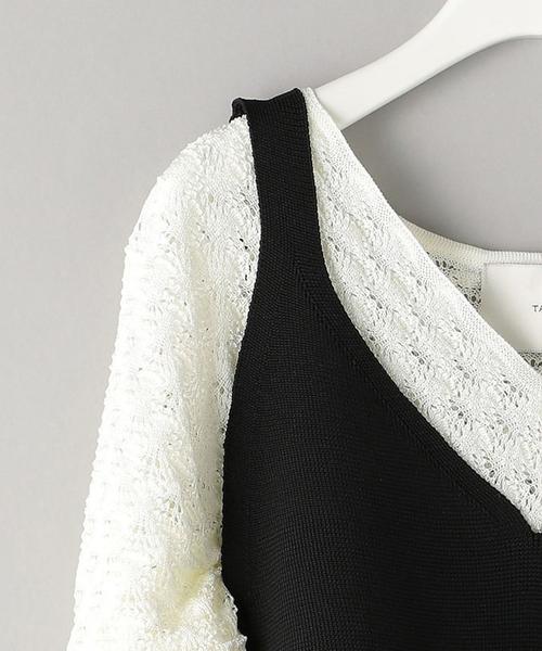 TAN（タン）の「＜TAN＞ポインテール2WAYニット -2WAY-（ニット/セーター・レディース・オフホワイト・FREE）」の2枚目の写真