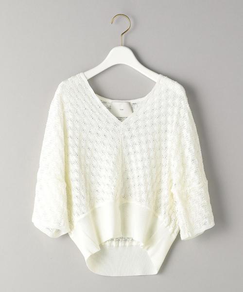 TAN（タン）の「＜TAN＞ポインテール2WAYニット -2WAY-（ニット/セーター・レディース・オフホワイト・FREE）」の5枚目の写真