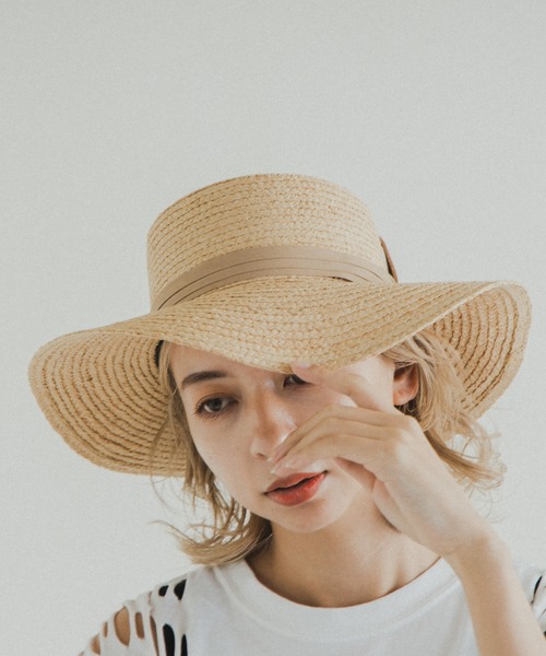 RNA（アールエヌエー）の「E4698 ワイドブリムラフィアHAT（ハット・レディース・ブラック/ナチュラル・FREE）」の6枚目の写真