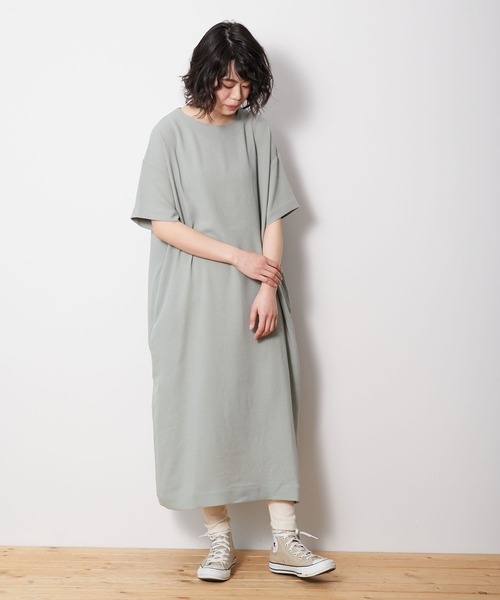 Snow Peak(スノーピーク)の「Quick Dry Crepe Weave Soft Dress(ワンピース・レディース・セージグリーン/オリーブ/ブラック・4/1/3/2)」の3枚目の写真
