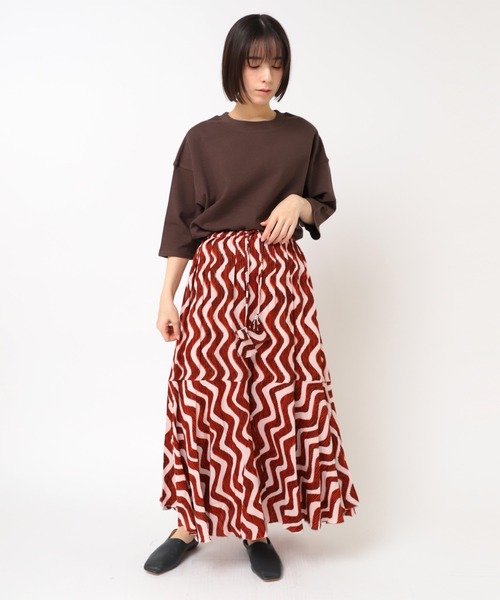 RNA-N(アールエヌエーエヌ)の「G0992 アフリカンプリントスカート(スカート・レディース・パープル/ブラウン/レッド・MEDIUM)」の19枚目の写真